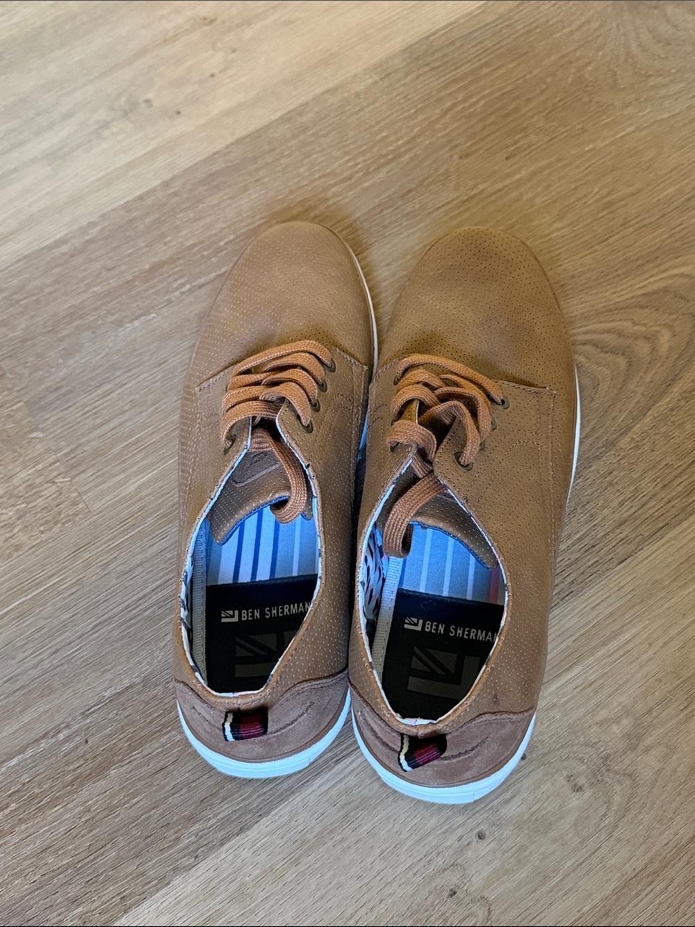 Ben Sherman Men's Brown Suede Lace-Up Slip-Ons